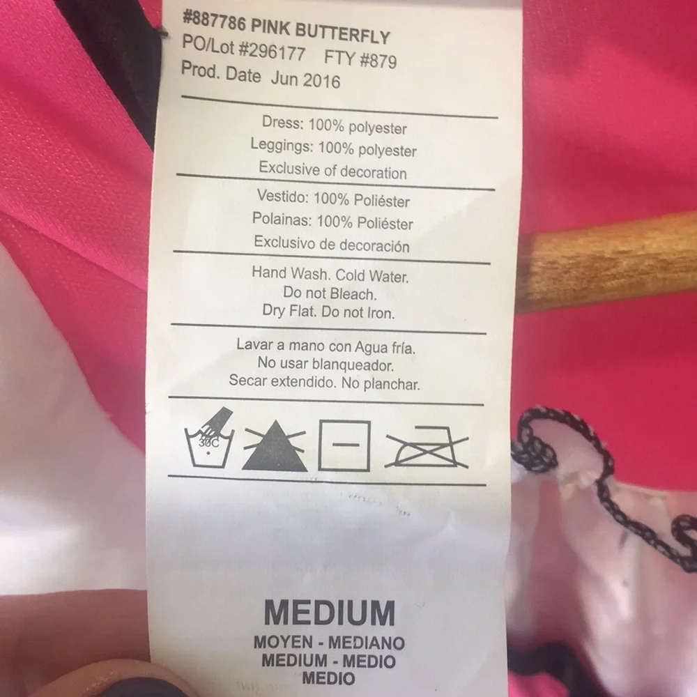 Rubie’s Pink Butterfly Costume Size Medium